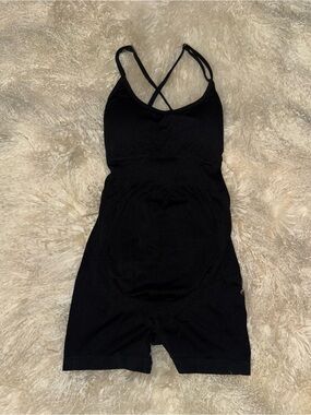 MATERNITY Black Crisscross Slender Bodysuit